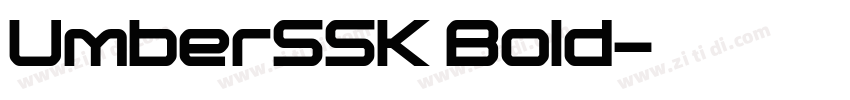 UmberSSK Bold字体转换